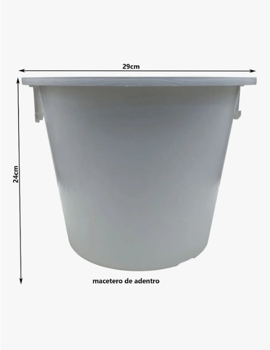 MACETERO 46CM. BLANCO - 5