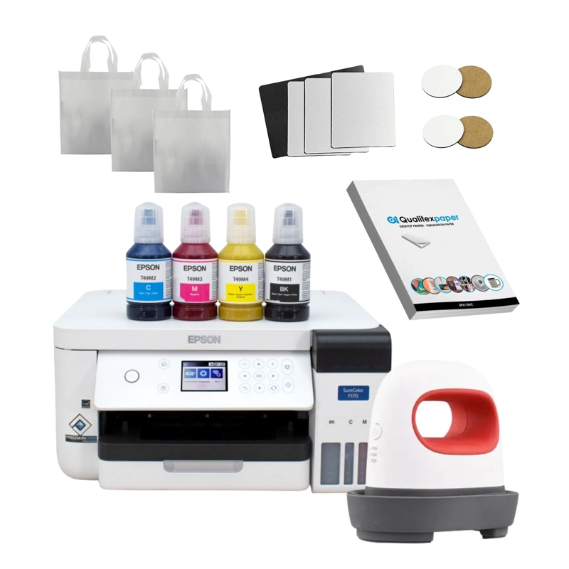 IMPRESORA EPSON F170 + KIT INICIO PLANCHA MINI - 1