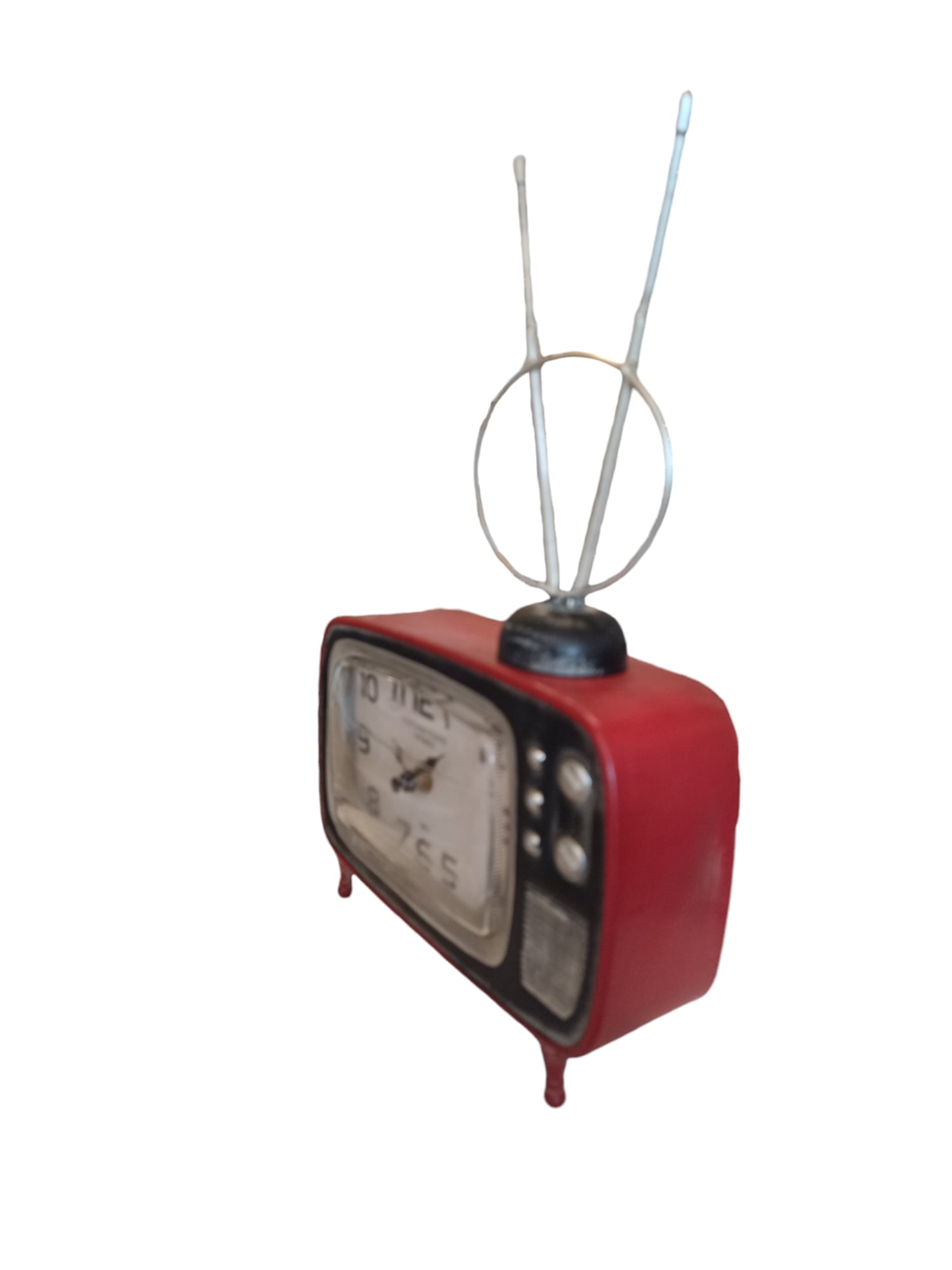 RELOJ VINTAGE DISEÑO TV CON ANTENA - 2