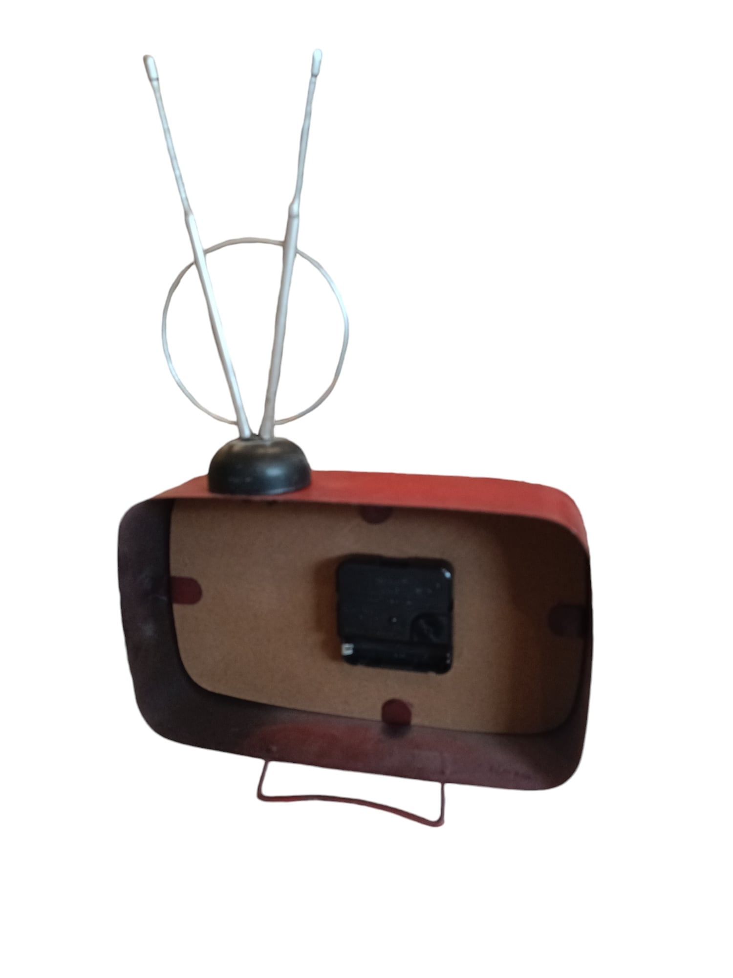 RELOJ VINTAGE DISEÑO TV CON ANTENA - 3