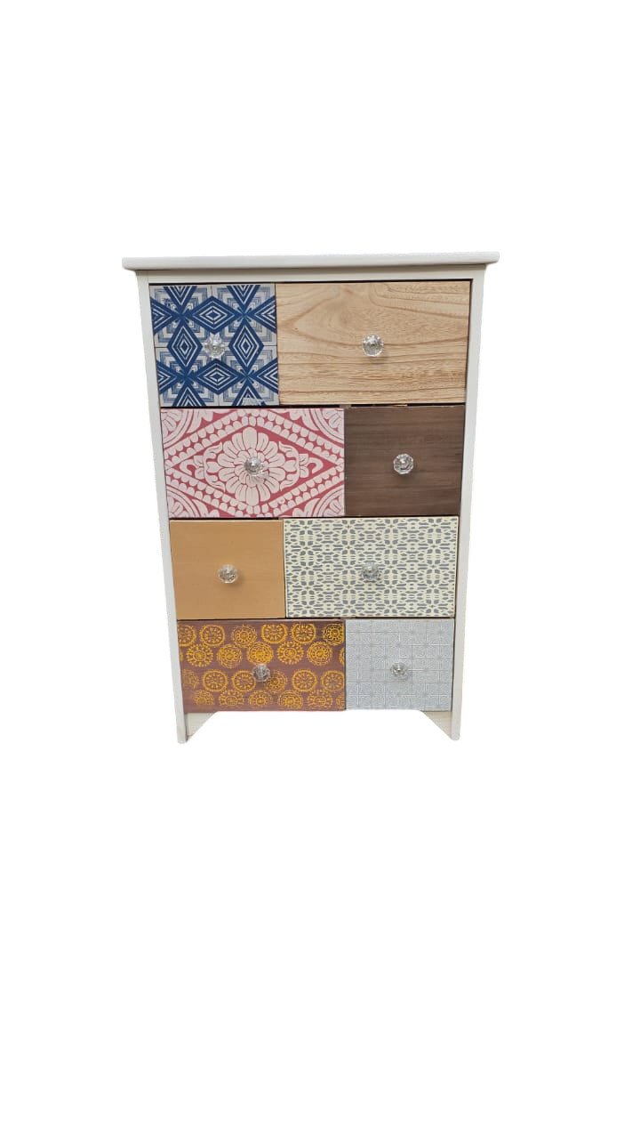 GABINETE MODERNO MADERA MULTICOLOR CAJONES - 1