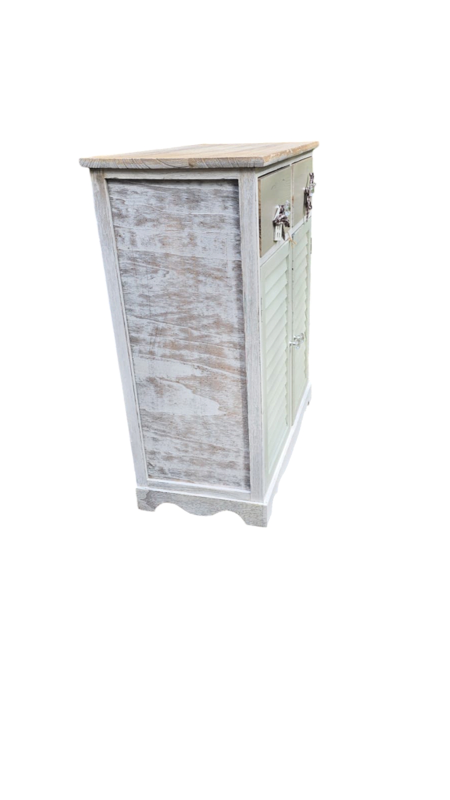 BUFFET MADERA VERDE CLARO CON PUERTAS CELOSIA - 3