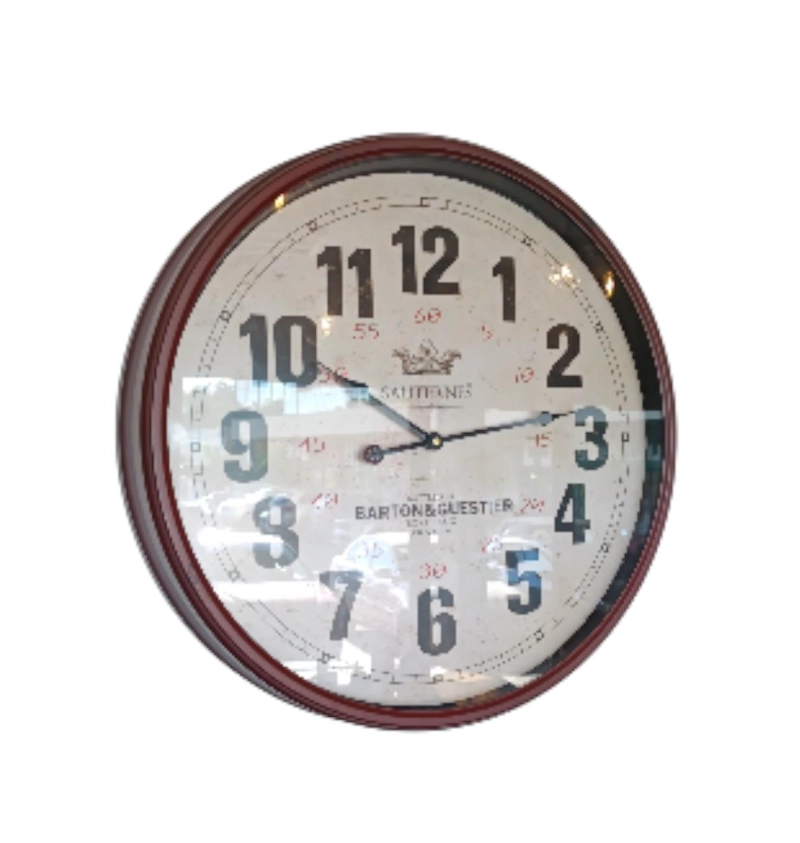 RELOJ DE PARED  VINTAGE BURDEO 50 CM METAL - 1