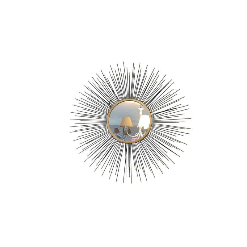 ESPEJO PARED ART DECO METAL DISEÑO SOL - 1