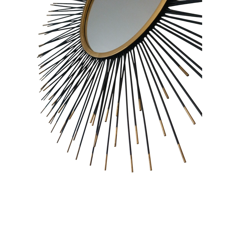ESPEJO PARED ART DECO METAL DISEÑO SOL - 3
