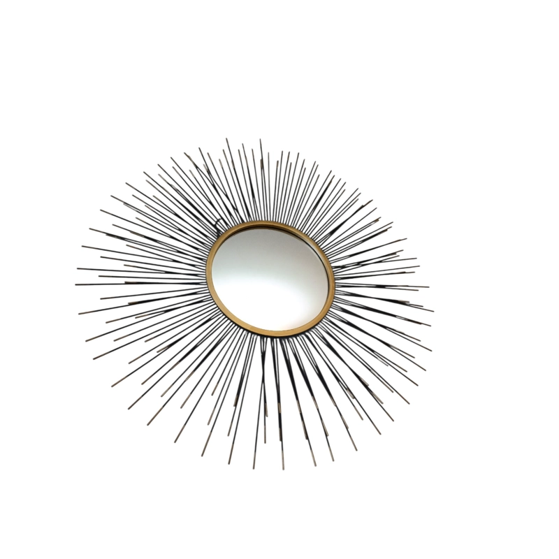 ESPEJO PARED ART DECO METAL DISEÑO SOL - 4