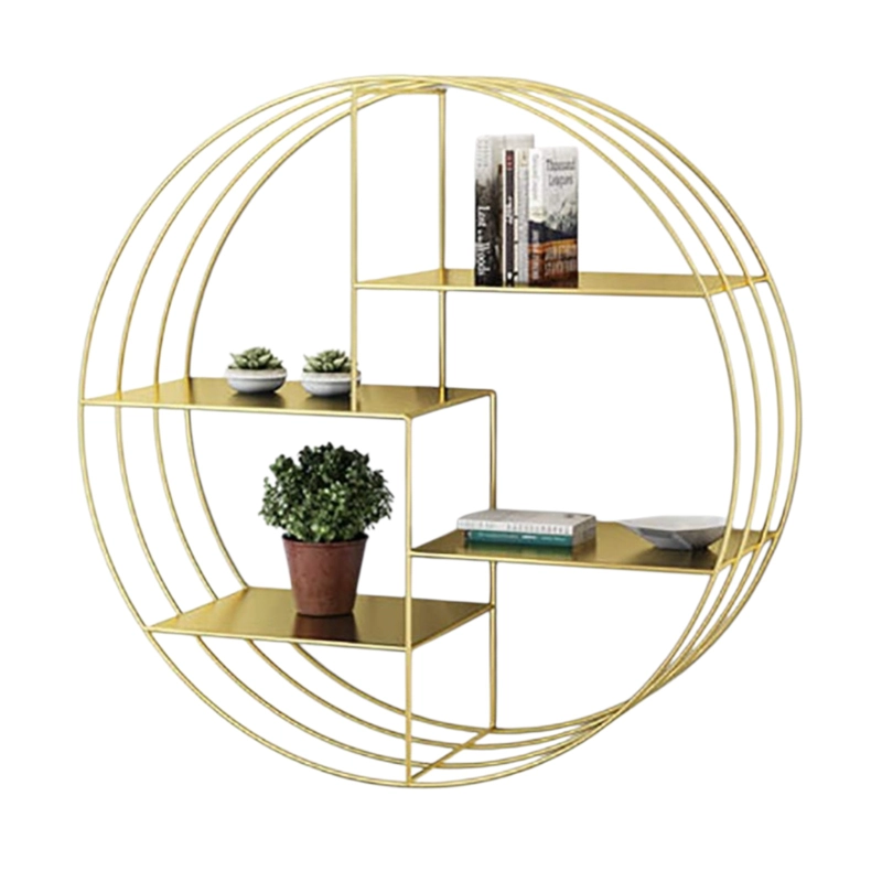 REPISA ESTANTE PARED METAL DORADO FLOTANTE - 1