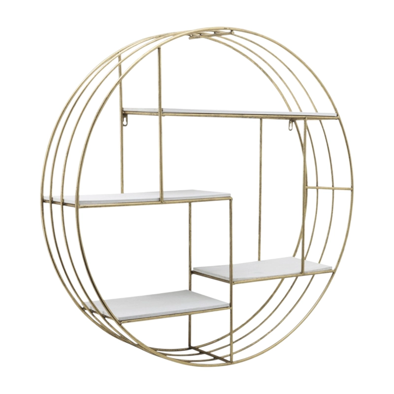 REPISA ESTANTE PARED METAL DORADO FLOTANTE - 3