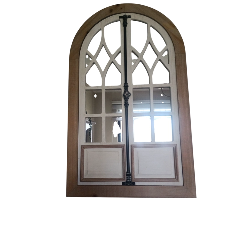 ESPEJO RUSTICO ARCO VENTANA VINTAGE - 2