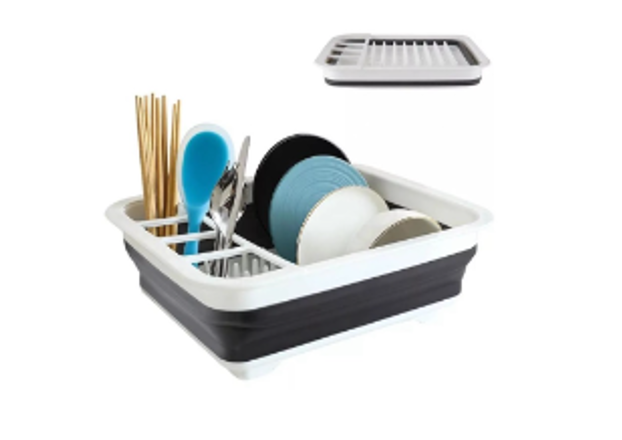 SECADOR PLATOS MULTIUSOS PORTA CUBIERTOS PLEGABLE COCINA - 1