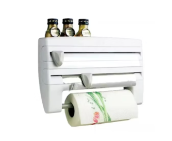 DISPENSADOR COCINA SOPORTE 4 EN1 ROLLO PAPEL NOVA FILM ALUSA - 1