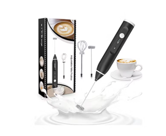 MINI BATIDOR REVOLVEDOR DE CAFÉ Y ESPUMA LECHE RECARGABLE - 1