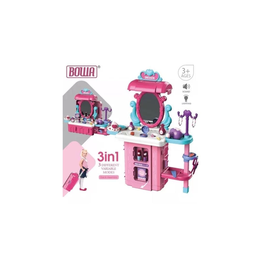 MALETA 3EN1 MAQUILLADORA JUEGO DE NIÑAS - 1