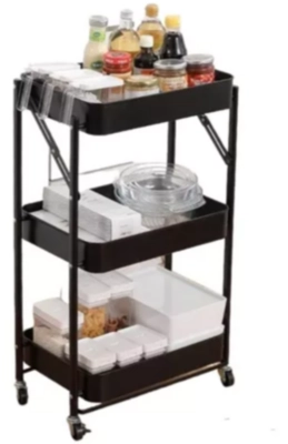 CARRITO ORGANIZADOR PLEGABLE CON RUEDAS VARIOS COLORES - 1