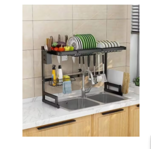 SECA PLATOS ESCURRIDOR DE LOZA 65 CM 2 NIVELES. - 1