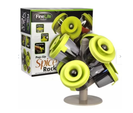 ESPIECERO CONDIMENTERO SPICE RACK DE 6 PIEZAS POP-UP - 1