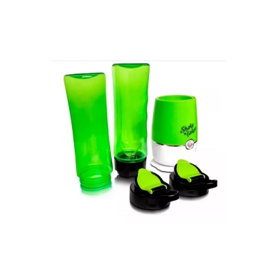 GENÉRICO JUGUERA PORTÁTIL LICUADORA 2 VASOS BATIDORA VERDE