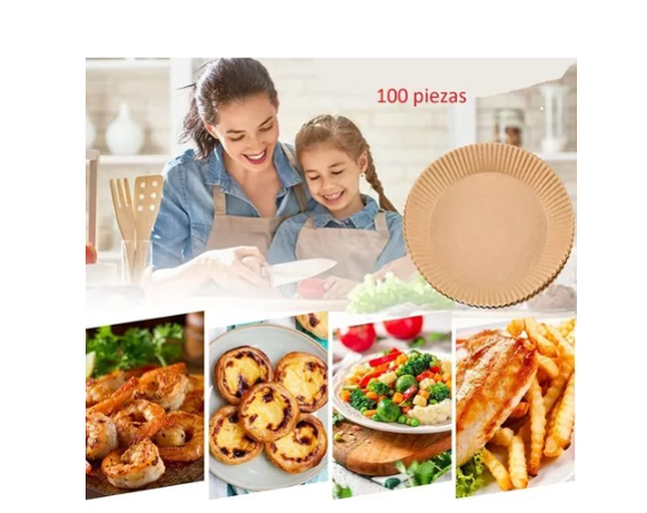 PROTECTOR AIRFRYER FORRO PAPEL ANTIADHERENTE FREIDORA 100UND - 1