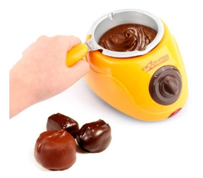 MÁQUINA FUNDE DERRITE CHOCOLATE 30 PIEZAS FONDUE AMARILLA - 1