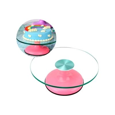 BASE GIRATORIA TORTAS PLATO GIRATORIO BASE VIDRIO 30CMV - 1