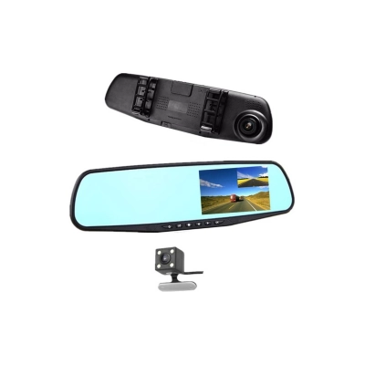 ESPEJO RETROVISOR CON CÁMARA FRONTAL Y CÁMARA RETROCESO HD - 1