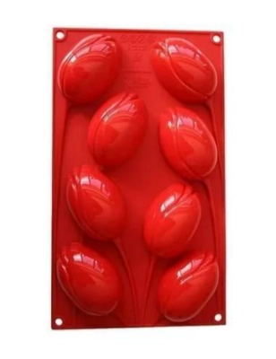 MOLDE SILICONA FLOR TULIPÁN JABÓN O CHOCOLATE REPOSTERÍA - 1