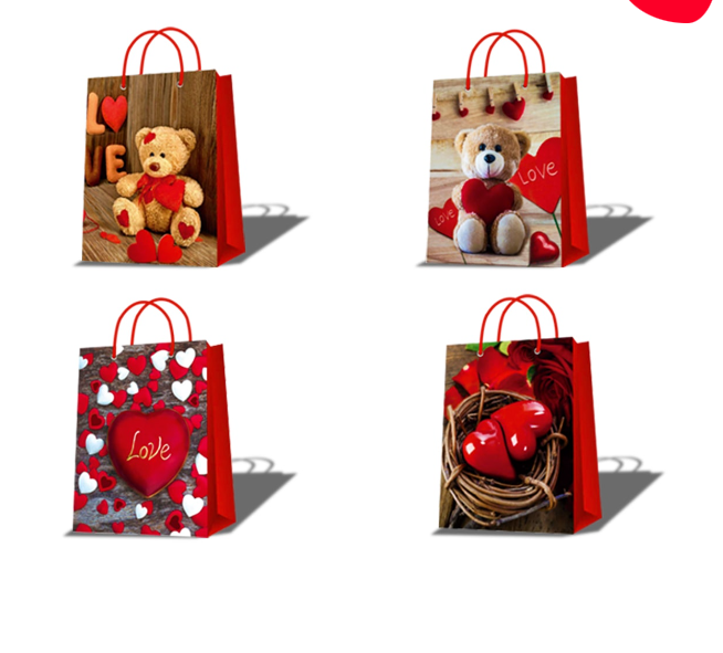 BOLSA DE REGALO OSO CORAZON 18X8X24 - 1