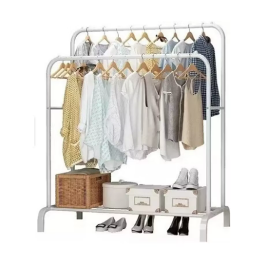 PERCHERO DOBLE ULTRA REFORZADO METÁLICO COLGADOR ROPA PRO - 1