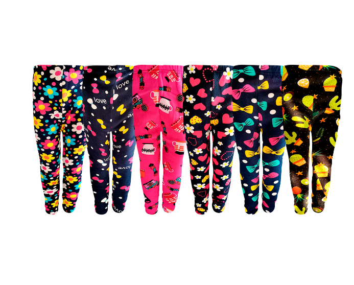 CALZA DE NIÑA PLUSH ESTAMPADO SURTIDO | 12 UNID TALLA: 4-6 / 6-8 / 8-10 - 1
