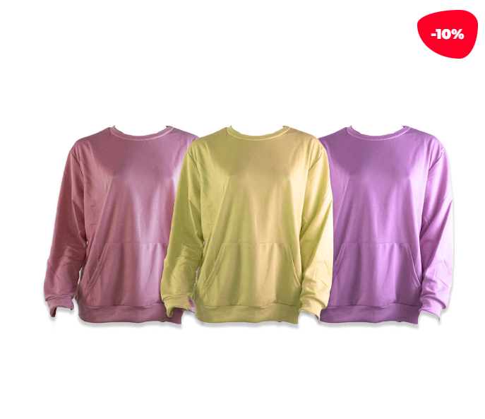 POLERON DE MUJER PLUS COLOR LISO | 12 UNID TALLA: M-L / L-XXL - 1
