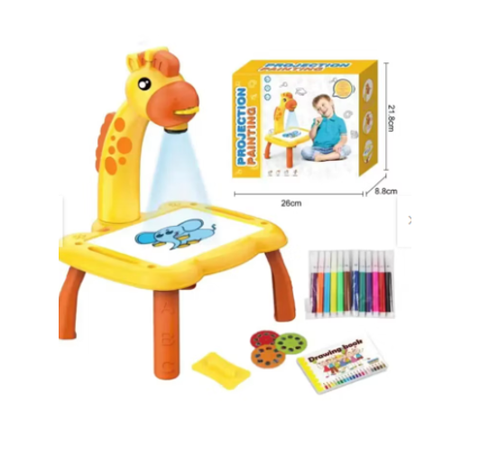 MESA PROYECTOR DE DIBUJOS PARA NIÑOS - JIRAFA AMARILLA - 1