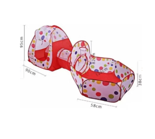 CARPA PISCINA CASTILLO TÚNEL PLEGABLE INFANTIL NIÑOS - 1