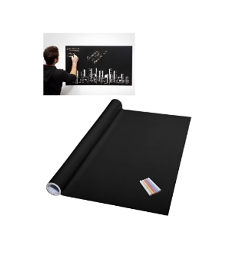 PIZARRA NEGRA ADHESIVA VINILO STIKERS PARED 200X45CM - 1