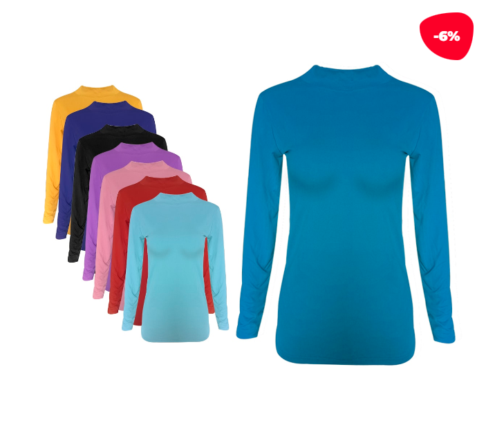 POLERA LOLA MANGA LARGA BAMBU LISO | 12 UNID TALLA: M-L / L-XXL - 1