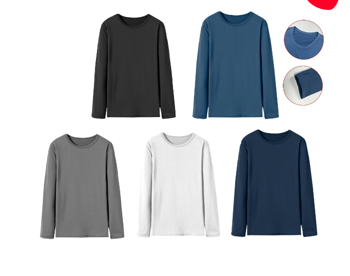 CAMISETA DE HOMBRE CUELLO REDONDO POLAR | 12 UNID TALLA: M-XL / XL-XXL - 1
