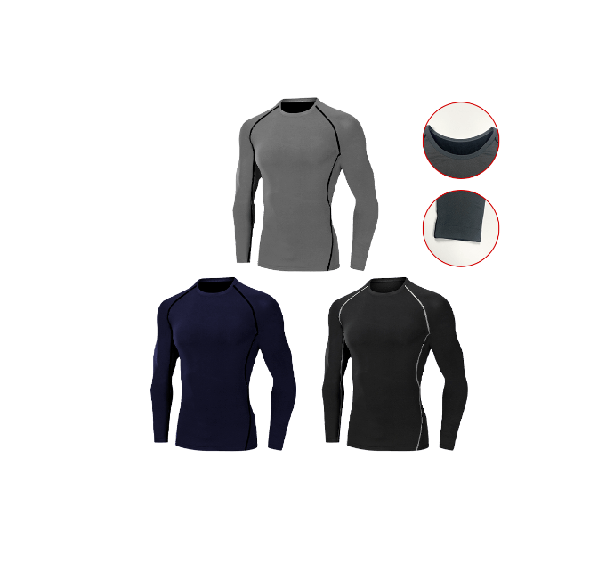 CAMISETA DE HOMBRE CON POLAR COLOR LISO PRIMERA CAPA | 12 UNID TALLA: M-XL / XL-XXL - 1