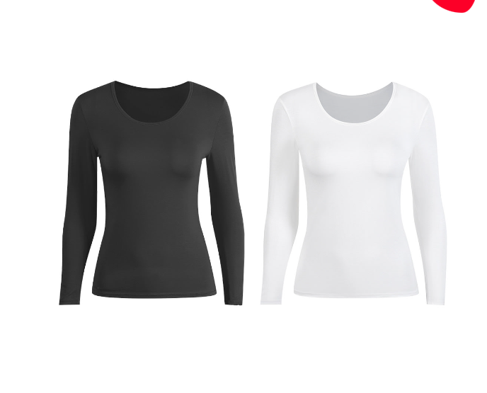 CAMISETA MUJER BLANCO Y NEGRO | 12 UNID TALLA:M-L / L-XXL - 1