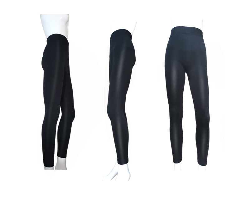 CALZA DE MUJER CON POLAR NEGRO SIN COSTURA TALLA UNICA | 12 UNID - 1