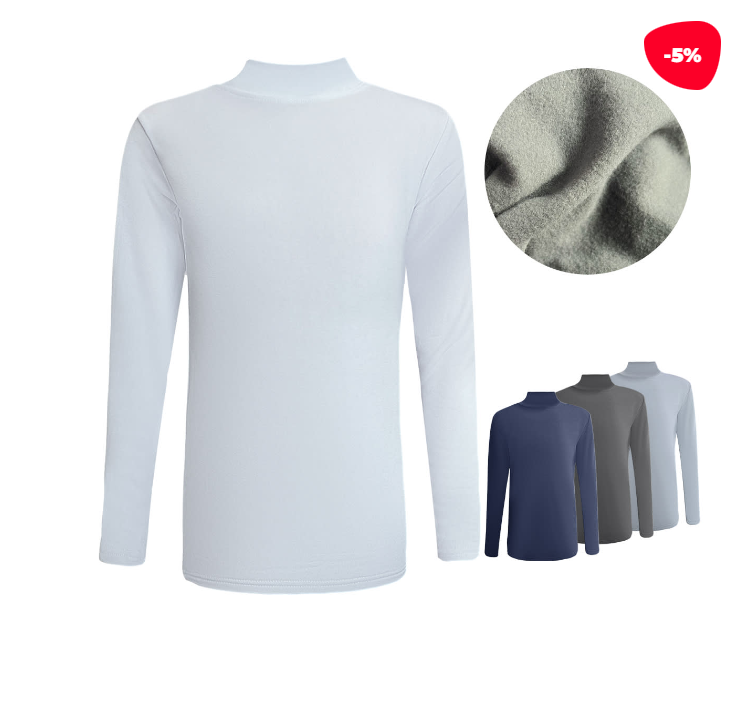 CAMISETA DE NIÑO CON POLAR LISO COLOR SURTIDO TALLA 5-6 / 7-8 / 9-10 / 11-12 | 12 UNID - 1