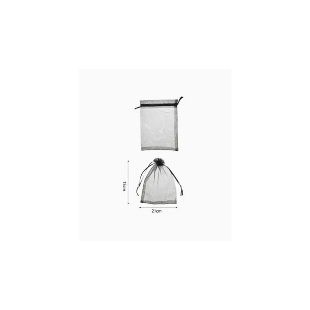 BOLSA DE ORGANZA NEGRO - 1
