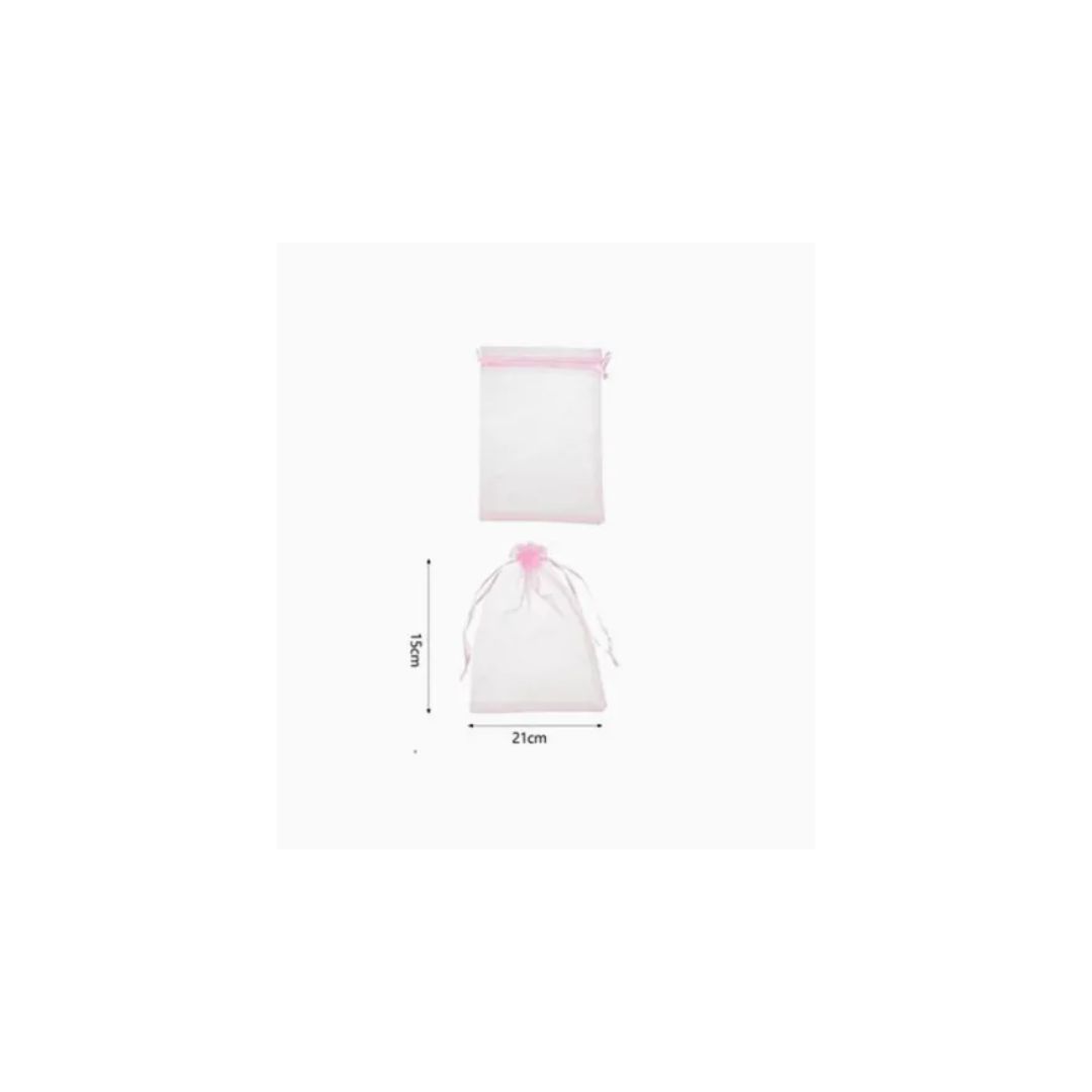 BOLSA DE ORGANZA ROSA - 1