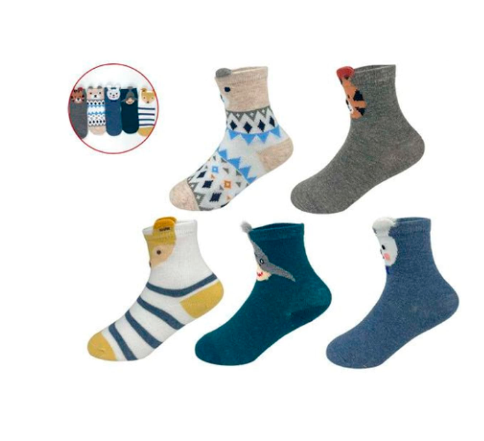 CALCETINES DE BEBE NIÑO CON PUÑOS TALLA 18-24 MESES | 12 UNID - 1