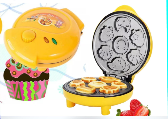 MINI WAFFLERA PARA NIÑOS MAQUINA MINI TORTA COCINA GALLETA - 1
