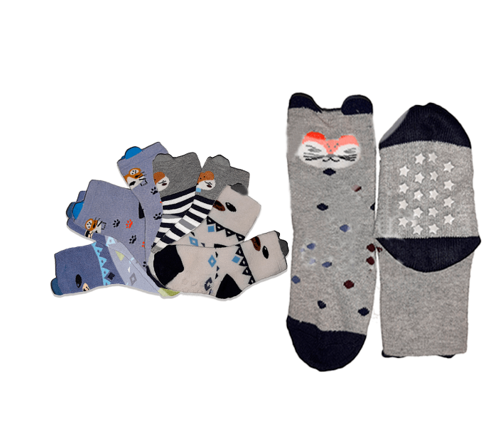 CALCETINES DE BEBE NIÑO TOALLA DISEÑO SURTIDO | 12 UNID - 1