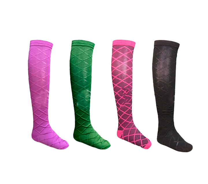 CALCETINES DE MUJER BUCANERAS DISEÑO DE ROMBOS | 12 UNID - 1