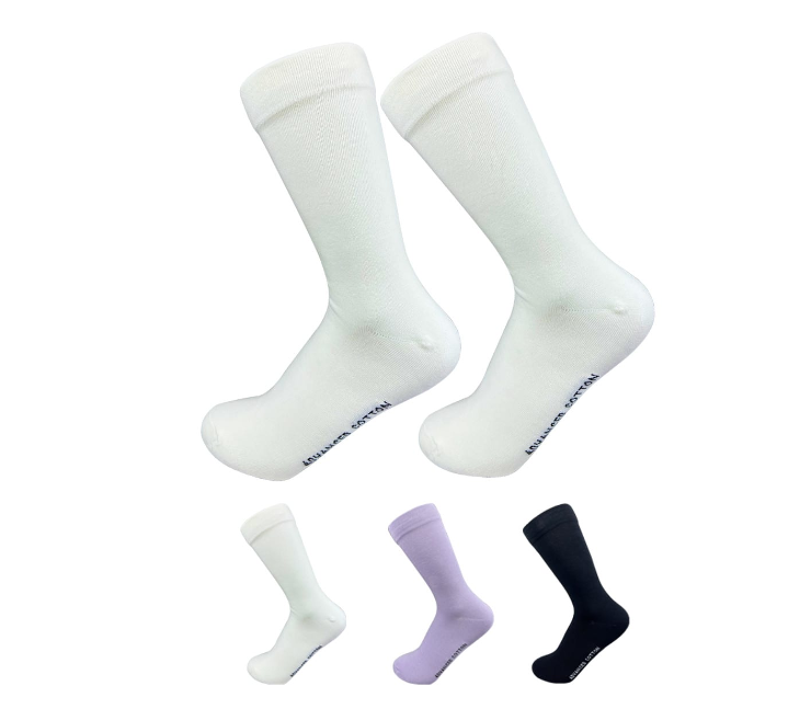CALCETINES DE MUJER COLOR LISO CORTE ALTO | 12 UNID - 1