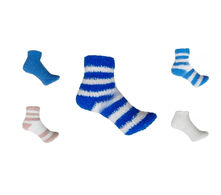 CALCETINES DE BEBE NIÑO DISEÑOS RAYAS CON COLORES TALLA 18-24 | 12 UNID - 1