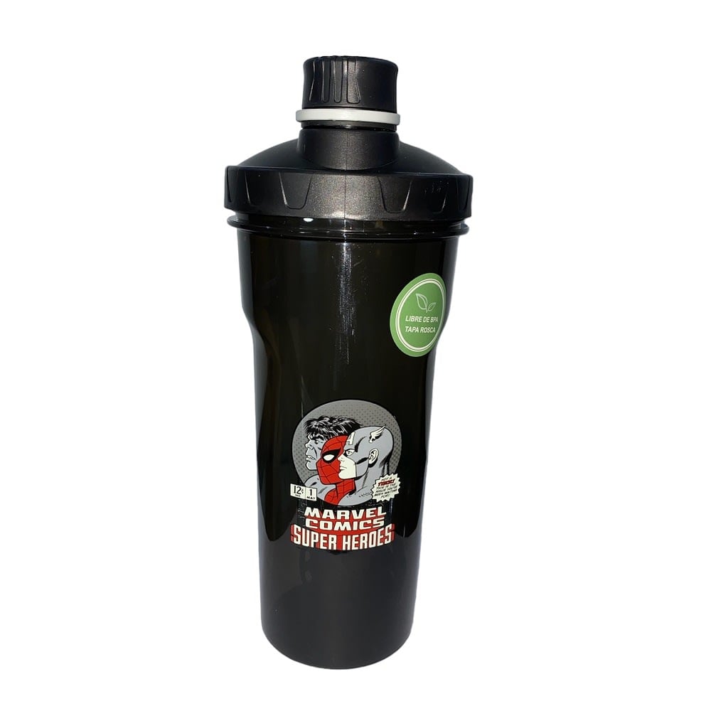 BOTELLA SPORT SHAKER 600ML AVENGERS MARVEL GIMNASIO SPORT - 1