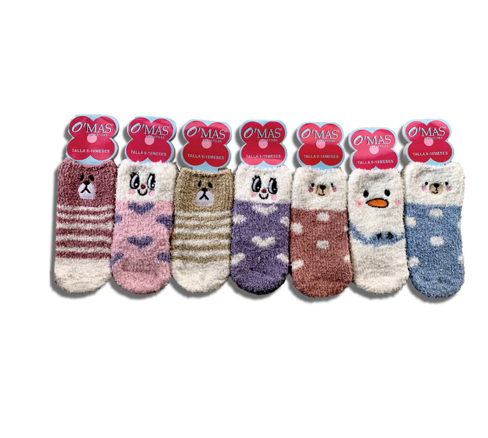 CALCETINES DE BEBE CON DISEÑO ANIMALES 18-24 MESES | 12 UNID - 1