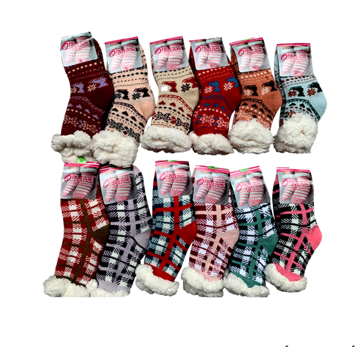 CALCETINES DE NIÑA CORTE MEDIO CON ESTAMPADO TALLA 2, 4, 6 | 12 UNID - 1